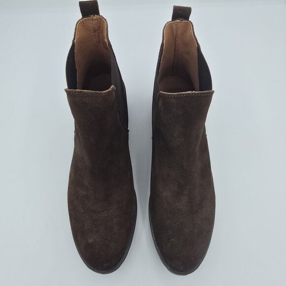 Eric Michael Women's Size 37 (6.5-7) Brown Leather Chelsea Ankle Boots - Picture 3 of 9